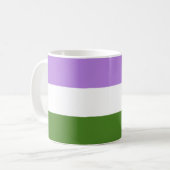 Mug Drapeau de fierté genderqueer (Devant gauche)