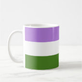 Mug Drapeau de fierté genderqueer (Gauche)
