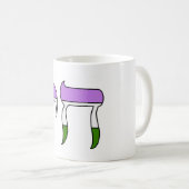 Mug Drapeau de fierté genderqueer Chai  (Devant droit)