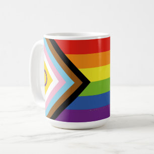 Mug Drapeau de fierté intersexe de SlipperyJoe's fond