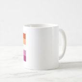 Mug Drapeau de fierté lesbienne (5 bandes) (Devant droit)