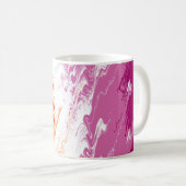 Mug Drapeau de fierté lesbienne abstrait trippy ondulé (Devant droit)