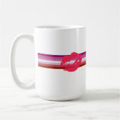 Mug Drapeau de fierté lesbienne au rouge à lèvres (Gauche)
