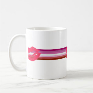 Mug Drapeau de fierté lesbienne au rouge à lèvres