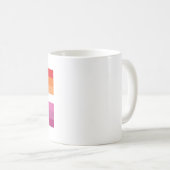Mug Drapeau de fierté lesbienne (Coucher de soleil) (Devant droit)