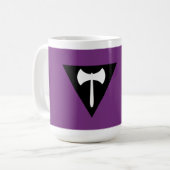 Mug Drapeau de fierté lesbienne Hache violette (Devant gauche)