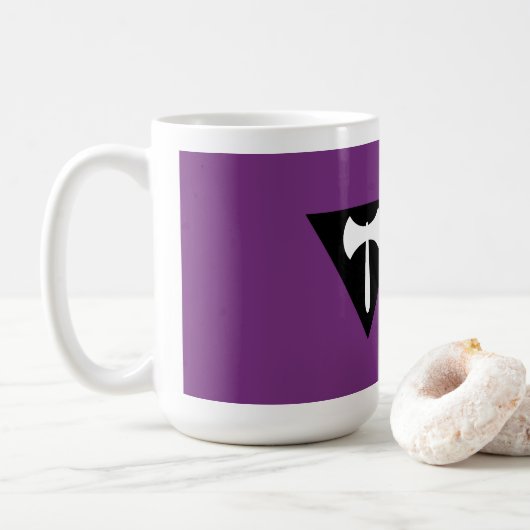Mug Drapeau de fierté Lesbienne Labrys (Avec donut)