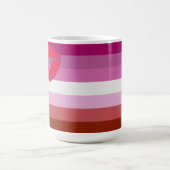 Mug Drapeau de fierté lesbienne lipstick SlipperyJoe f (Centre)