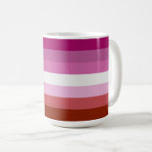 Mug Drapeau de fierté lesbienne lipstick SlipperyJoe f (Devant droit)