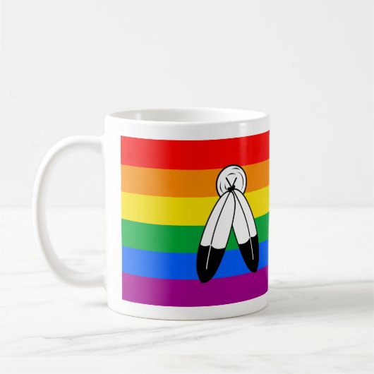 Mug Drapeau de fierté LGBTQ+ bispirituel (Gauche)