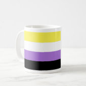 Mug Drapeau de fierté non binaire (Devant gauche)