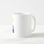 Mug Drapeau de fierté non binaire (Devant droit)