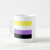 Mug Drapeau de fierté non binaire (Devant gauche)