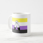 Mug Drapeau de fierté non binaire à double esprit (Devant gauche)