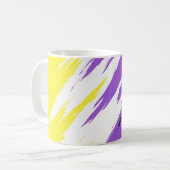 Mug Drapeau de fierté non binaire abstrait     (Devant gauche)