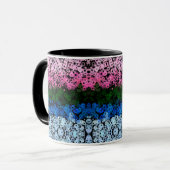 Mug Drapeau de fierté Omniromantique Fleuris Mignon Ré (Devant gauche)