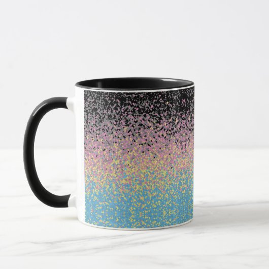 Mug Drapeau de fierté polygender pixelisé funky tripan (Gauche)