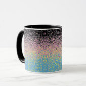 Mug Drapeau de fierté polygender pixelisé funky tripan (Devant gauche)