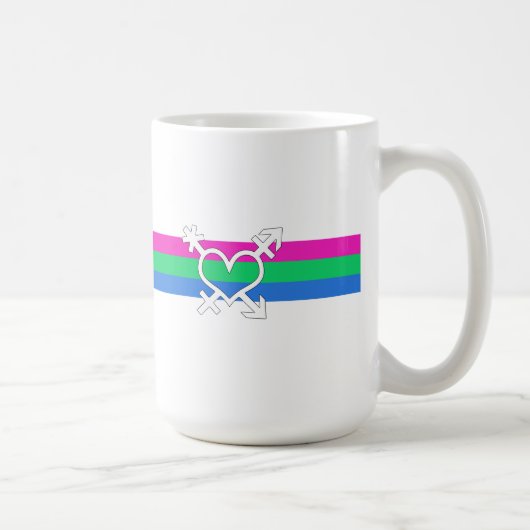 Mug Drapeau de fierté polysexuelle (Droite)