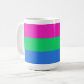 Mug Drapeau de fierté polysexuelle (Devant gauche)