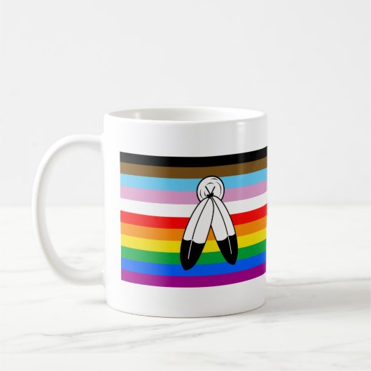 Mug Drapeau de fierté progressiste LGBTQ+ Two-Spirit (Gauche)
