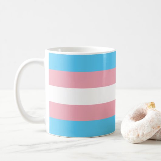 Mug Drapeau de fierté transgenre (Avec donut)