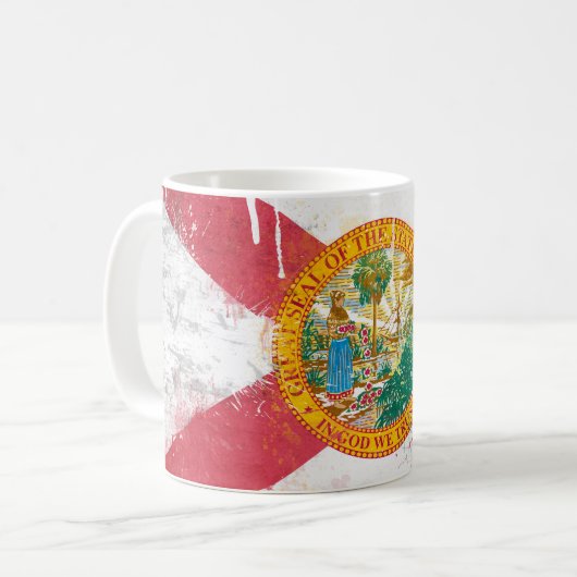 Mug Drapeau de Floride en détresse (Devant gauche)