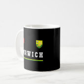 Mug Drapeau de football sportif Norwich Jersey (Devant gauche)