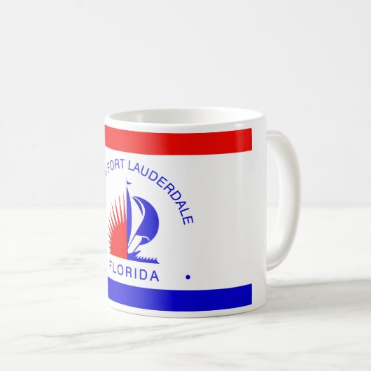 Mug Drapeau de Fort Lauderdale, Floride (Devant droit)