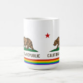 Mug Drapeau de gay pride de la Californie (Centre)