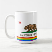 Mug Drapeau de gay pride de la Californie (Gauche)