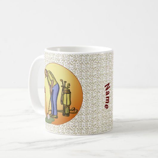 Mug Drapeau de golf Papa Bouge de golf (Devant gauche)