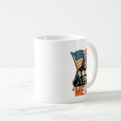 Mug Drapeau de gorille ‘merica Lunettes de soleil drôl (Devant droit)