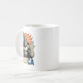 Mug Drapeau de gorille ‘merica Lunettes de soleil drôl (Devant gauche)
