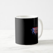 Mug Drapeau de gorille ‘merica Lunettes de soleil drôl (Devant droit)