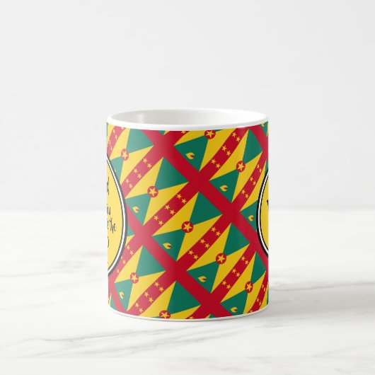 Mug Drapeau de GRENADA avec Écriture chrétienne et MON (Centre)