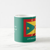 Mug DRAPEAU DE GRENADA | Écriture | VERT Patriotique (Centre)