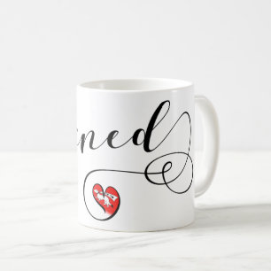 Mug Drapeau de Gwened dans le cœur, Vannes, Breton, Br