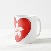 Mug Drapeau de Hong Kong en forme de cœur (Devant droit)