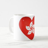 Mug Drapeau de Hong Kong en forme de cœur (Devant gauche)