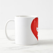 Mug Drapeau de Hong Kong en forme de cœur (Gauche)
