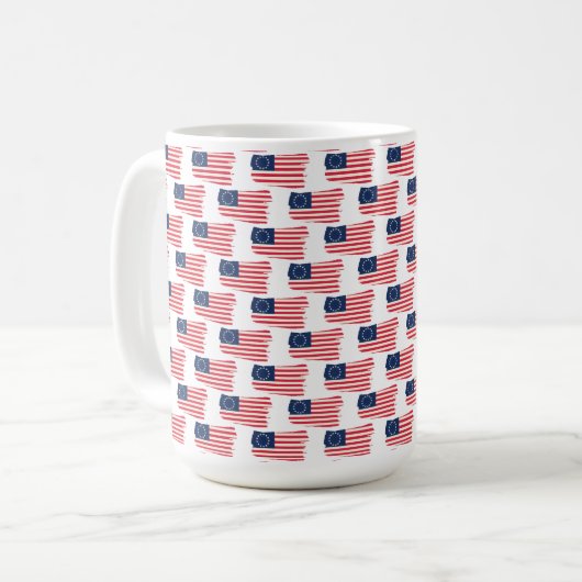 Mug Drapeau de jachère de betsy ross (Devant gauche)