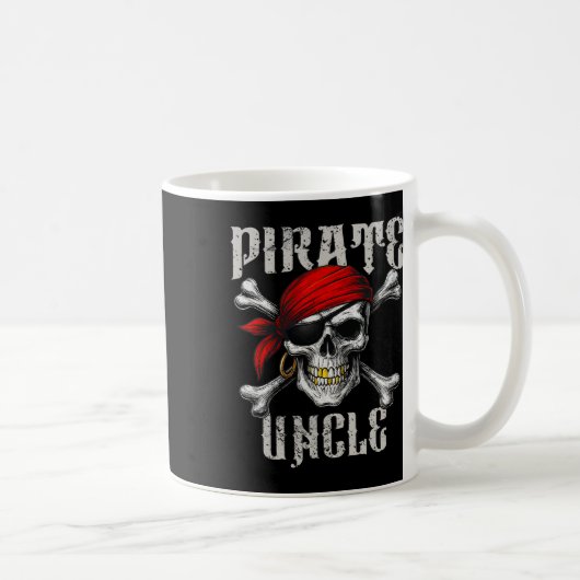 Mug Drapeau De Jolly roger De L'Oncle Pirate Et Traver (Droite)