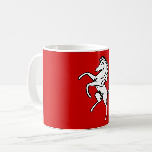Mug Drapeau de Kent (Cheval Blanc) (Comté d'Angleterre (Devant gauche)