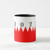 Mug Drapeau de la boue chaude de Bahreïn (Centre)