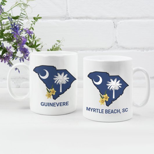 Mug Drapeau de la Caroline du Sud Fleur de l'État Jess