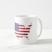Mug Drapeau de la carte américaine (Devant droit)