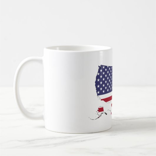 Mug Drapeau de la carte américaine (Gauche)