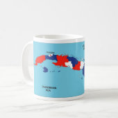 Mug drapeau de la carte politique du pays de Cuba (Devant gauche)