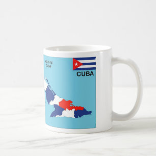Mug drapeau de la carte politique du pays de Cuba